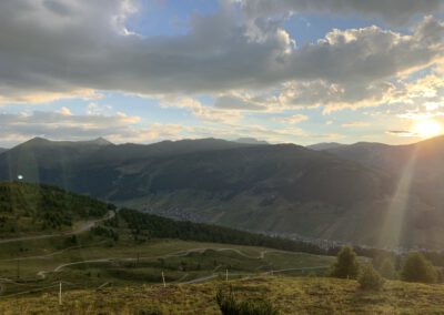 Blick auf den Bikepark Mottolino